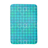 Mid-Century Moderne cirkels, turkooizen en aqua Badmat (Voorkant Verticaal)