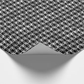 Mid-Century Moderne cirkels, zwart, wit en grijs Cadeaupapier (Hoek)