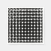 Mid-Century Moderne cirkels, zwart, wit en grijs Servetten (Voorkant)