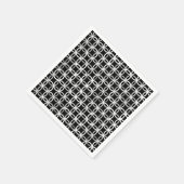 Mid-Century Moderne cirkels, zwart, wit en grijs Servetten (Hoek)