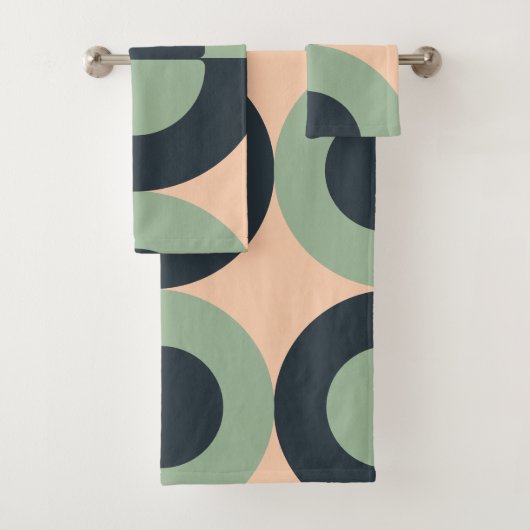 Mid-Century Moderne citroenkruid Bad Handdoek (Insitu)