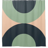 Mid-Century Moderne citroenkruid Douchegordijn (Voorkant)