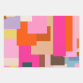 Mid Century Moderne Colorful Geometric Abstract Inpakpapier Vel (Voorkant 3)