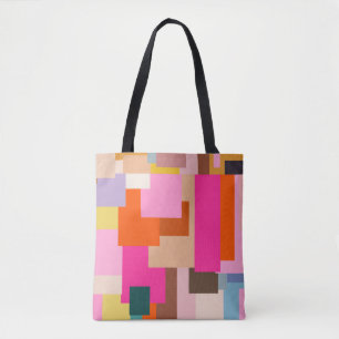 Mid Century Moderne Colorful Geometric Abstract Tote Bag