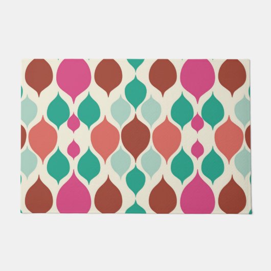 Mid Century Moderne Colorful Geometric Deurmat (Voorkant)