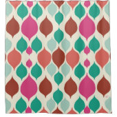 Mid Century Moderne Colorful Geometric Douchegordijn (Voorkant)