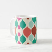 Mid Century Moderne Colorful Geometric Koffiemok (Voorkant links)