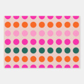 Mid Century Moderne Colorful Geometric Polka Dots Inpakpapier Vel (Voorkant 2)