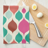 Mid Century Moderne Colorful Geometric Theedoek (Quarter Fold)