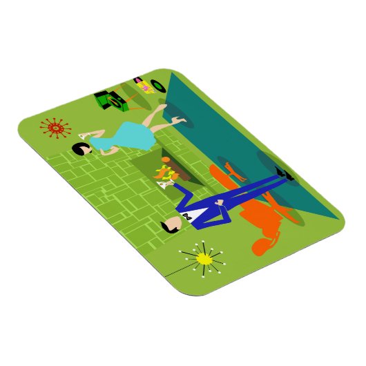 Mid Century Moderne Coupure Flexible Magnet Magneet (Rechterzijde)