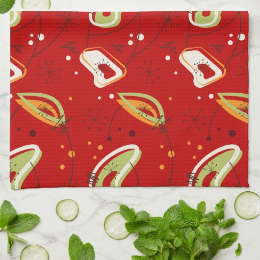 Mid Century Moderne Design Kitchen Towel Theedoek (Gevouwen)