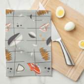 Mid Century Moderne Design Kitchen Towel Theedoek (Quarter Fold)