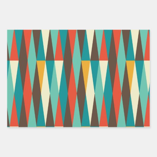 Mid Century Moderne Design Patroon Inpakpapier Vel (Voorkant)