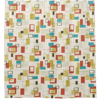 Mid Century Moderne Design Shower Curtain Douchegordijn