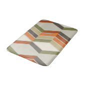 Mid Century Moderne Diagonaal Stripes Groen Sinaas Badmat (Gekanteld)
