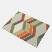 Mid Century Moderne Diagonaal Stripes Groen Sinaas Deurmat (Schuin)