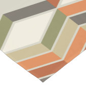 Mid Century Moderne Diagonaal Stripes Groen Sinaas Korte Tafelloper (Hoek)