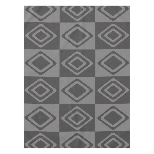 Mid Century moderne diamanten grijs Tafelkleed (Voorkant)