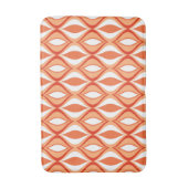 Mid-Century Moderne diamanten, Oranje en wit Badmat (Voorkant Verticaal)
