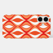 Mid-Century Moderne diamanten, Oranje en wit Case-Mate iPhone Case (Achterkant (horizontaal))
