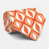 Mid-Century Moderne diamanten, Oranje en wit Stropdas (Opgerold)