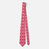 Mid-Century Moderne diamanten, rood, roze en wit Stropdas (Voorkant)