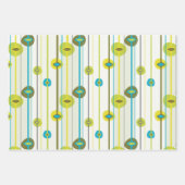 Mid Century Moderne diamanten, vis, avocado-groen Inpakpapier Vel (Voorkant 2)