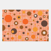 Mid Century Moderne Dotty Stippen Woven Pattern Inpakpapier Vel (Voorkant 2)