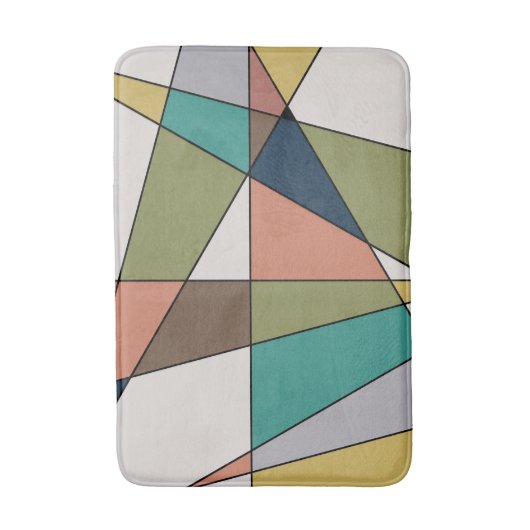 Mid Century Moderne Driehoek Abstract Badmat (Voorkant Verticaal)