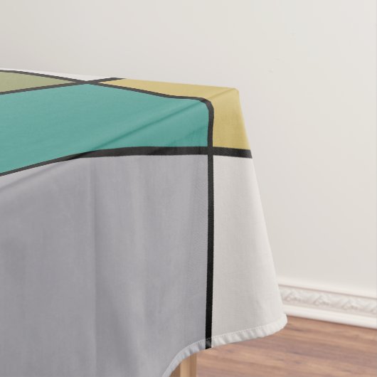 Mid Century Moderne Driehoek Abstract Tafelkleed (Voorbeeld)