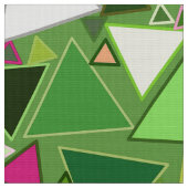 Mid-Century Moderne driehoeken, Lime Green Multi Stof (Close Up)