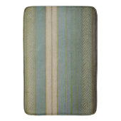 Mid Century Moderne gedempte strepen Print Badmat (Voorkant Verticaal)