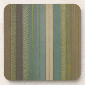 Mid Century Moderne gedempte strepen Print Bier Onderzetter (Voorkant)