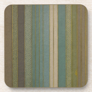 Mid Century Moderne gedempte strepen Print Bier Onderzetter