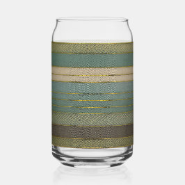 Mid Century Moderne gedempte strepen Print Blikvorm Glas