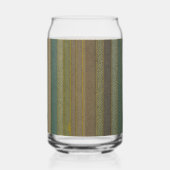 Mid Century Moderne gedempte strepen Print Blikvorm Glas (Links)