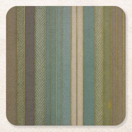 Mid Century Moderne gedempte strepen Print Kartonnen Onderzetters