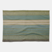 Mid Century Moderne gedempte strepen Print Theedoek (Horizontaal)