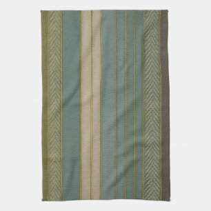 Mid Century Moderne gedempte strepen Print Theedoek