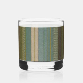 Mid Century Moderne gedempte strepen Print Whisky Glas