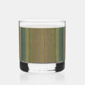 Mid Century Moderne gedempte strepen Print Whisky Glas (Rechts)