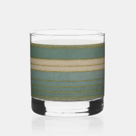 Mid Century Moderne gedempte strepen Print Whisky Glas