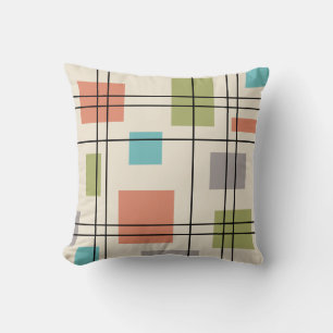 Mid Century Moderne Geometric 3 Kussen