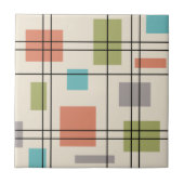 Mid Century Moderne Geometric 3 Tegeltje (Voorkant)