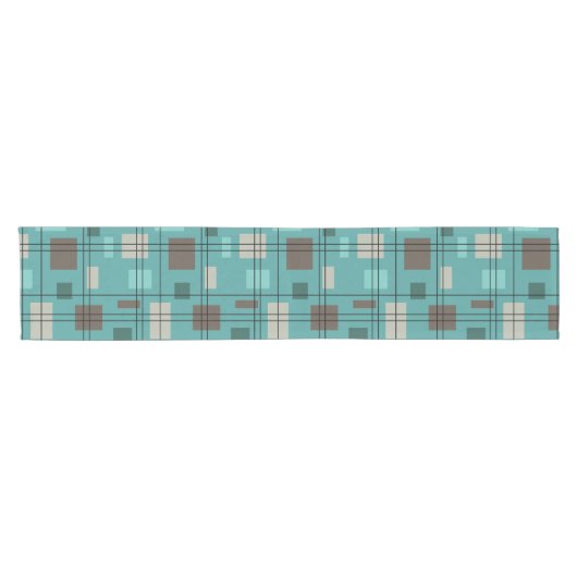 Mid Century Moderne Geometric 8 Korte Tafelloper (Horizontaal)