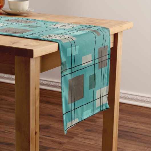 Mid Century Moderne Geometric 8 Korte Tafelloper (Voorbeeld)