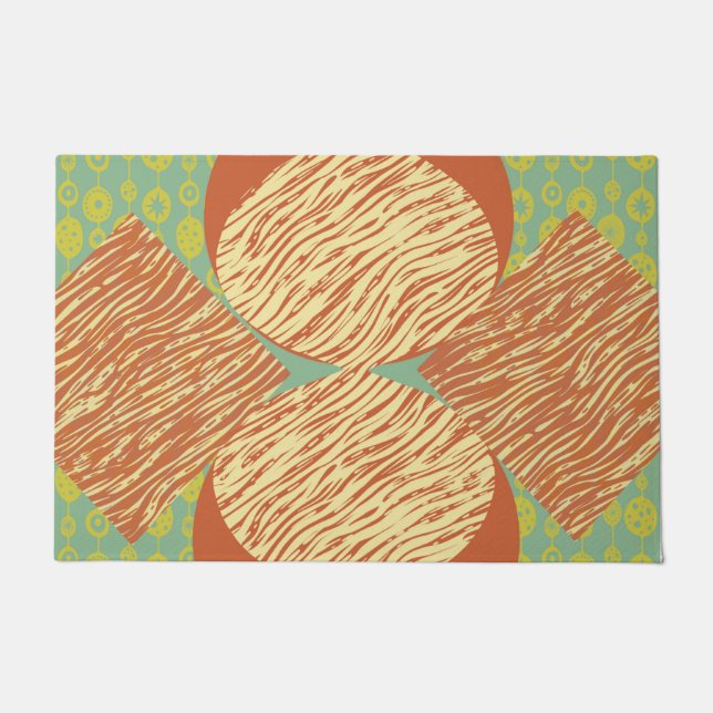 Mid Century Moderne Geometric Deurmat (Voorkant)