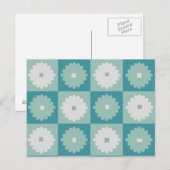 Mid Century Moderne Geometric Flowers Briefkaart (Voorkant / Achterkant)
