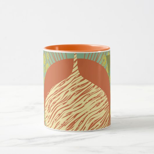 Mid Century Moderne Geometric Mok (Midden)