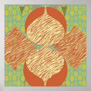 Mid Century Moderne Geometric Poster